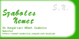szabolcs nemet business card