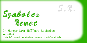 szabolcs nemet business card